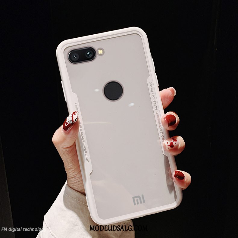 Xiaomi Mi 8 Lite Etui Studerende Mode Simple Gennemsigtig Sort