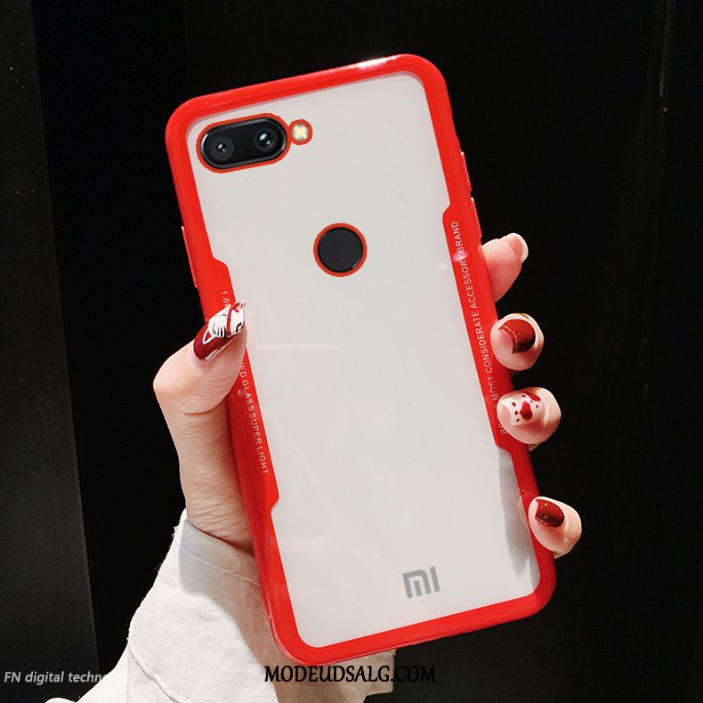 Xiaomi Mi 8 Lite Etui Studerende Mode Simple Gennemsigtig Sort