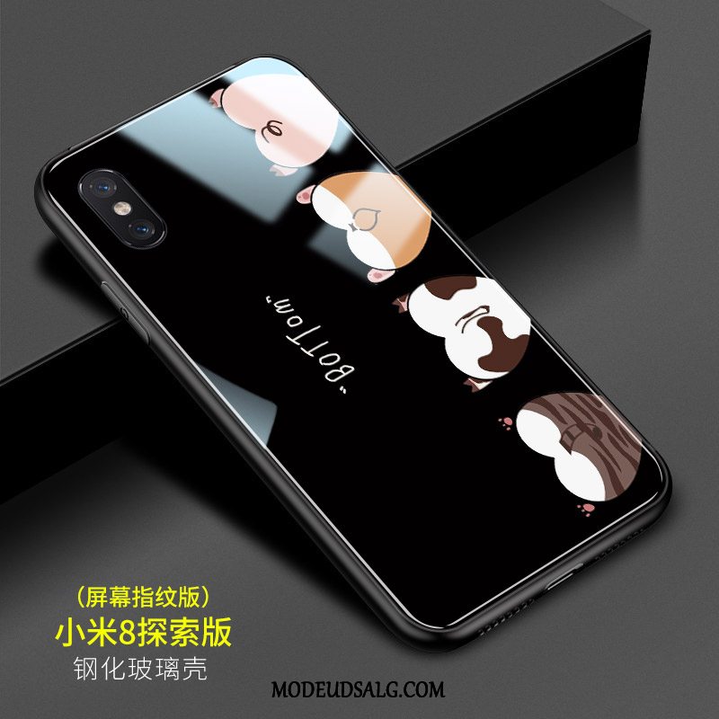 Xiaomi Mi 8 Pro Etui / Cover Cartoon Nuttet Hvid Glas Beskyttelse