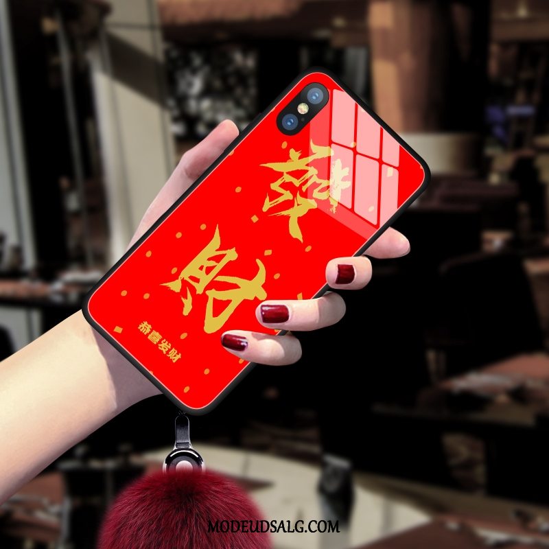 Xiaomi Mi 8 Pro Etui / Cover Kinesisk Stil Ny Rød Pels Bold Lille Sektion