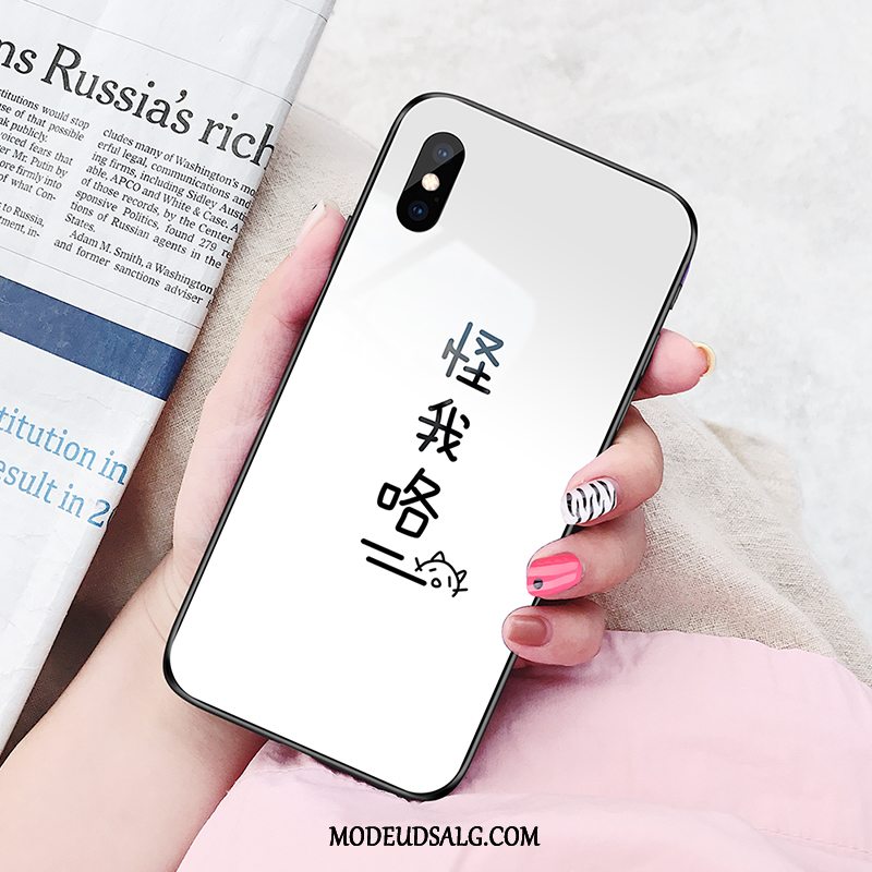 Xiaomi Mi 8 Pro Etui / Cover Lille Sektion Glas Sort Mønster Trend