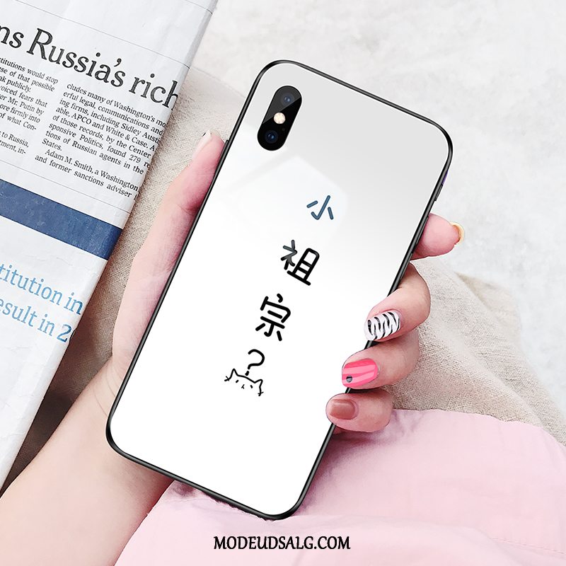 Xiaomi Mi 8 Pro Etui / Cover Lille Sektion Glas Sort Mønster Trend