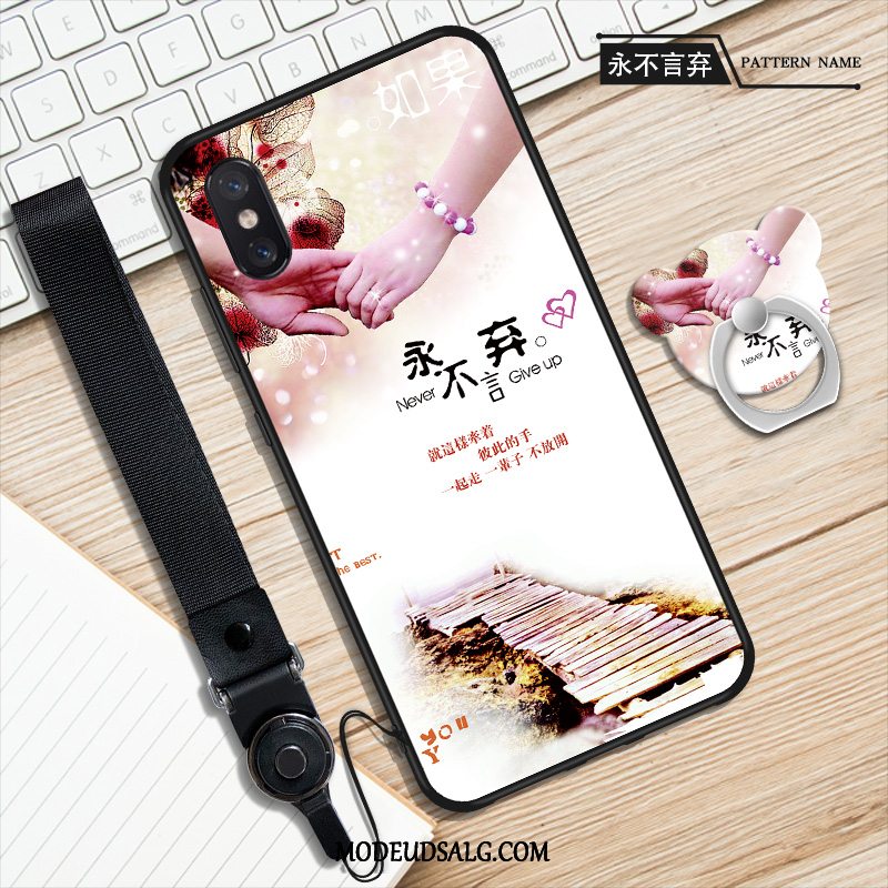 Xiaomi Mi 8 Pro Etui Hængende Ornamenter Sort Mønster Support Cover