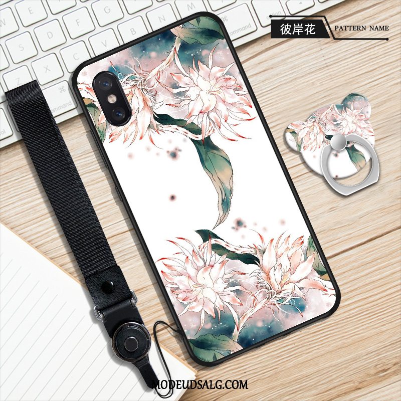 Xiaomi Mi 8 Pro Etui Hængende Ornamenter Sort Mønster Support Cover