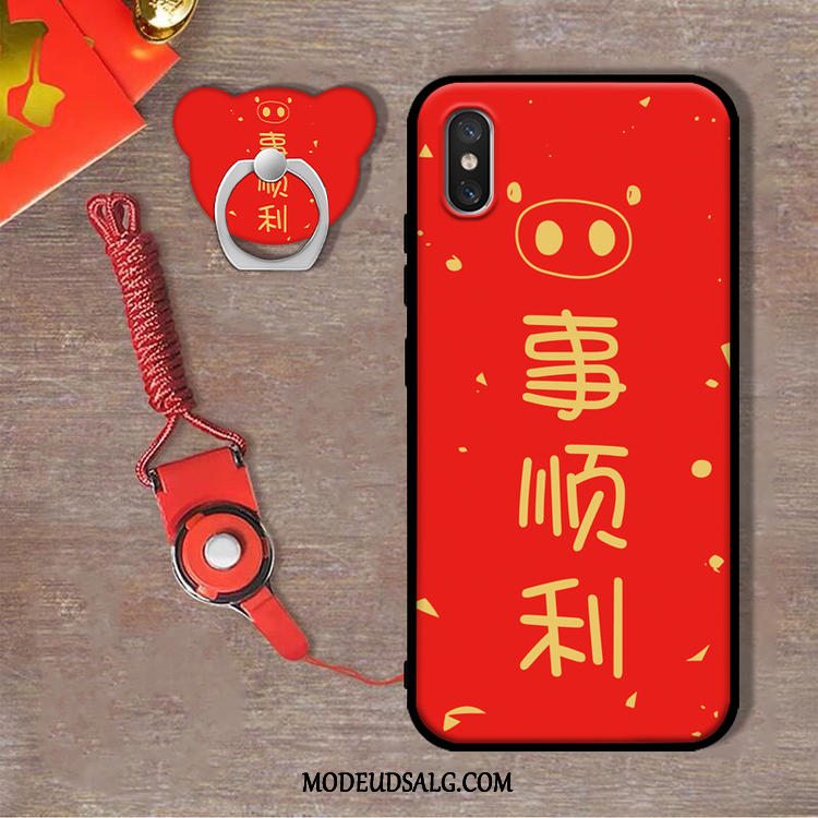 Xiaomi Mi 8 Pro Etui Lille Sektion Anti-fald Af Personlighed Blød Rød