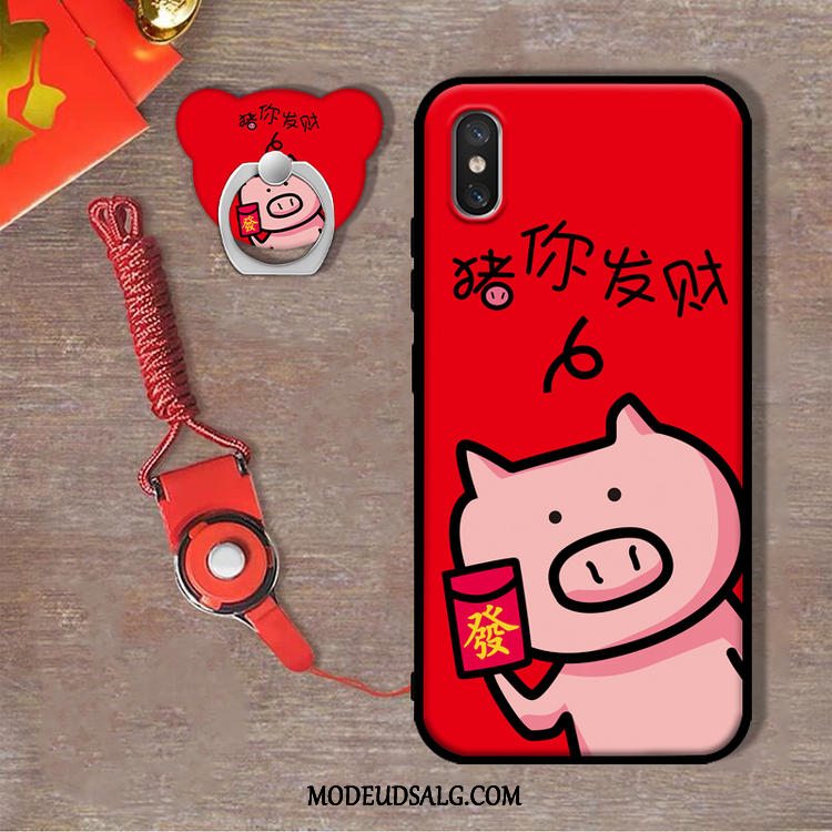 Xiaomi Mi 8 Pro Etui Lille Sektion Anti-fald Af Personlighed Blød Rød