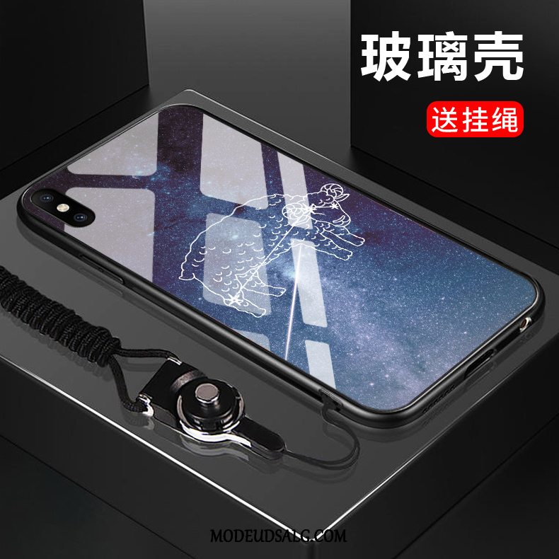 Xiaomi Mi 8 Pro Etui Lille Sektion Blå Cover Glas Beskyttelse