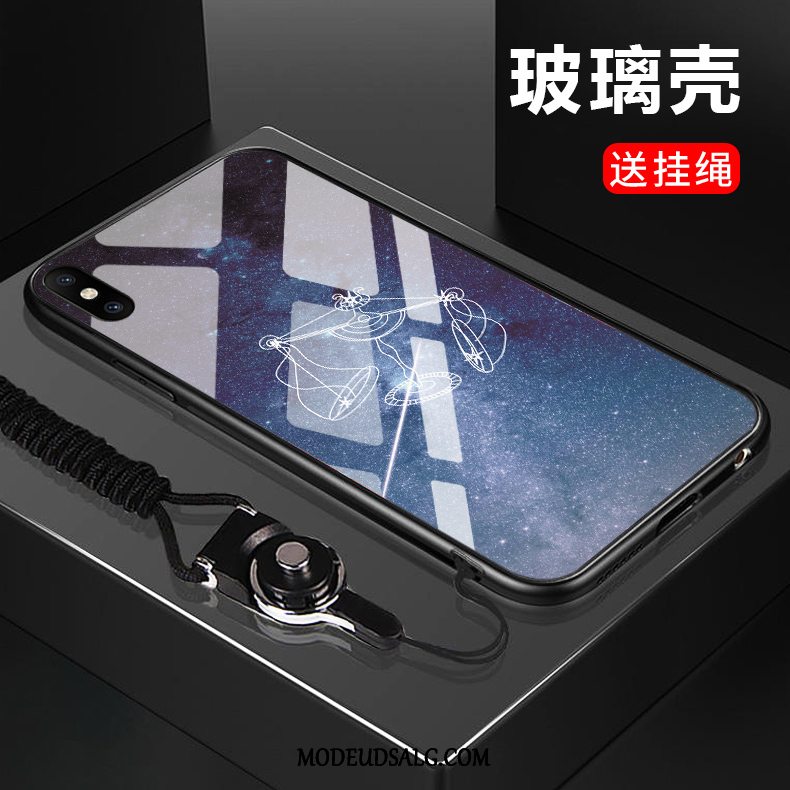 Xiaomi Mi 8 Pro Etui Lille Sektion Blå Cover Glas Beskyttelse