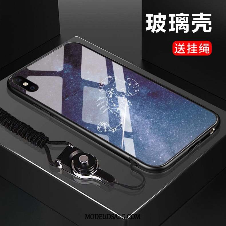 Xiaomi Mi 8 Pro Etui Lille Sektion Blå Cover Glas Beskyttelse