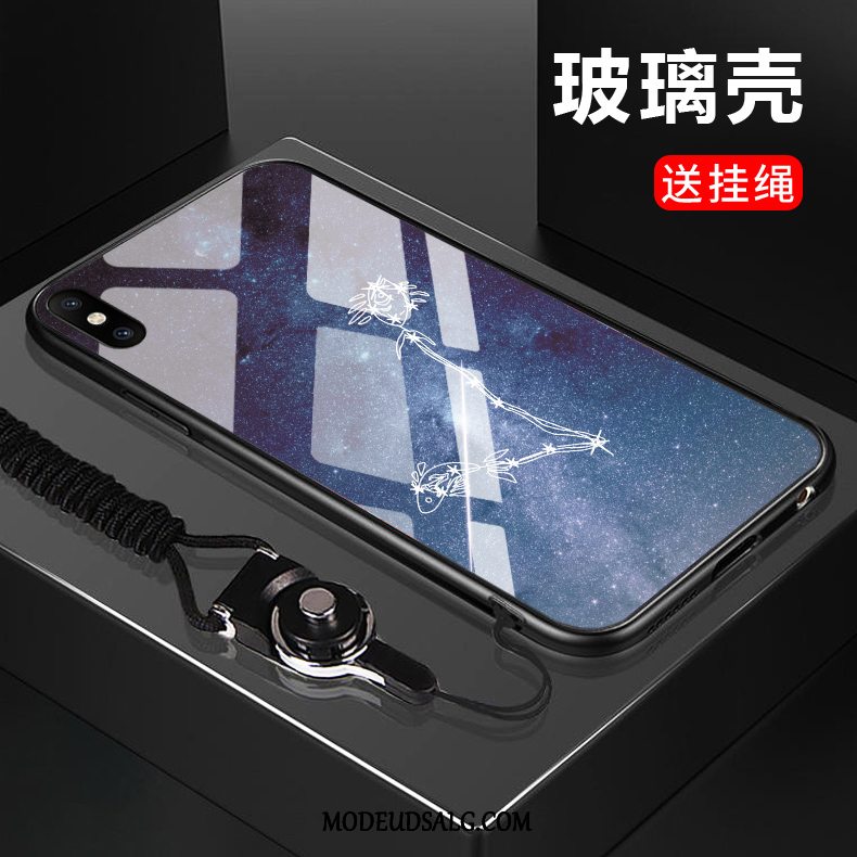 Xiaomi Mi 8 Pro Etui Lille Sektion Blå Cover Glas Beskyttelse