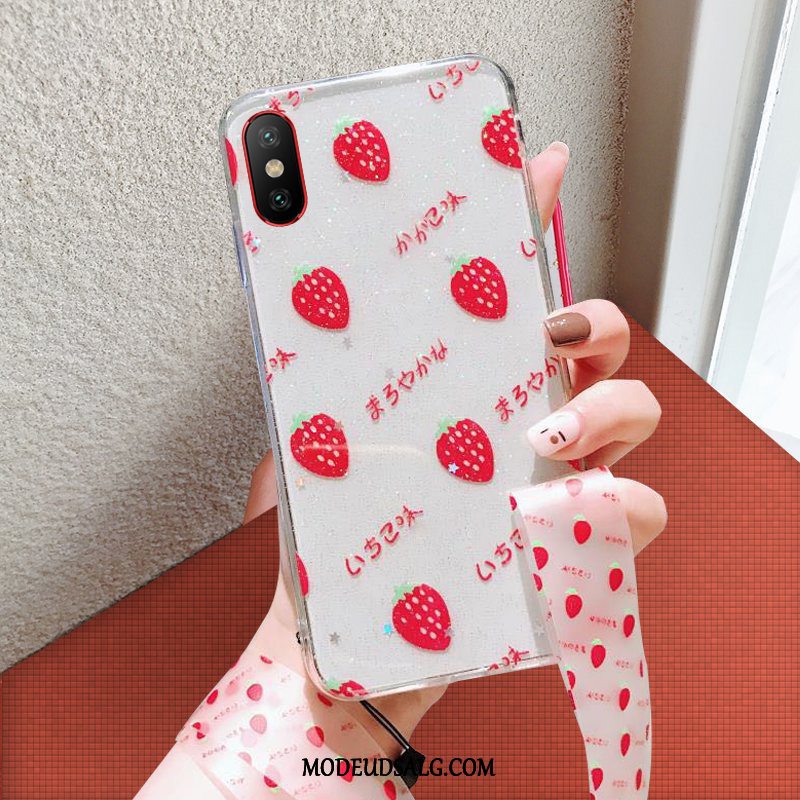 Xiaomi Mi 8 Pro Etui Rød Beskyttelse Gennemsigtig Cover Blød