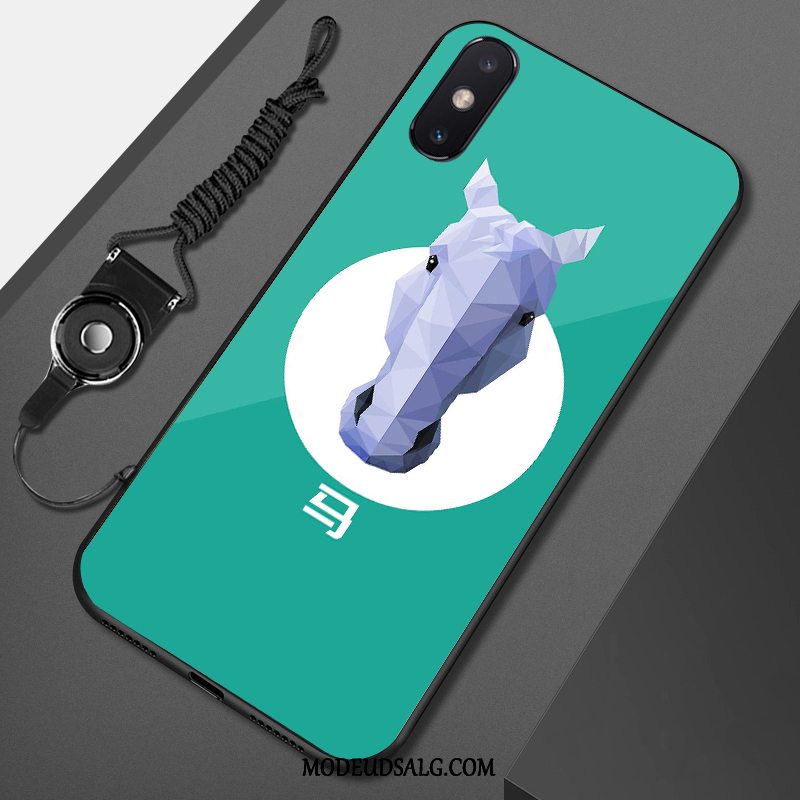 Xiaomi Mi 8 Pro Etui Trend Relief Grøn Anti-fald Blød