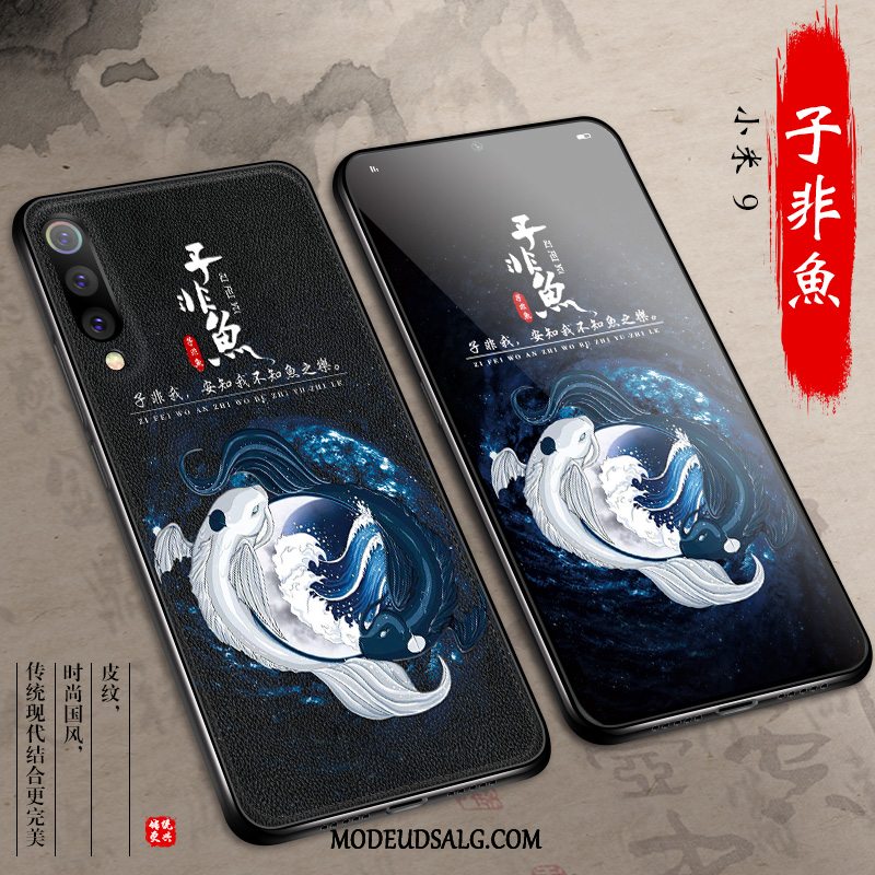 Xiaomi Mi 9 Etui / Cover Kinesisk Stil Trendy Kreativ Sort Tynd