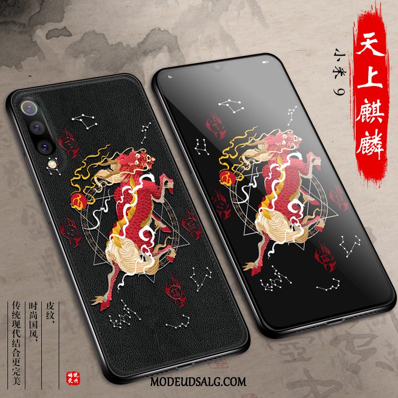 Xiaomi Mi 9 Etui / Cover Kinesisk Stil Trendy Kreativ Sort Tynd