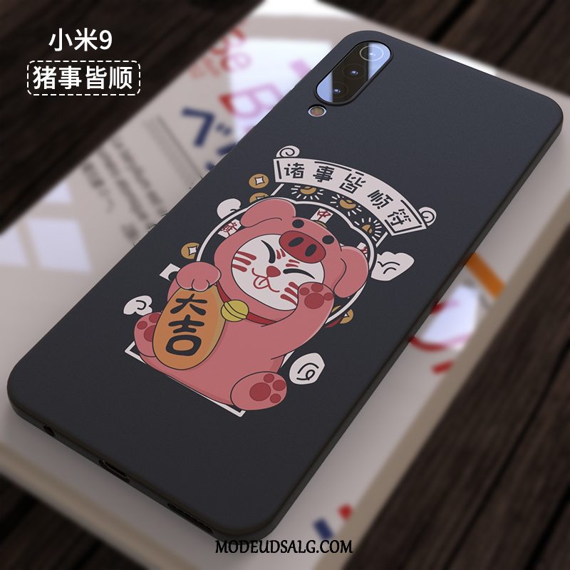 Xiaomi Mi 9 Etui Sort Smuk Kreativ Beskyttelse Nubuck