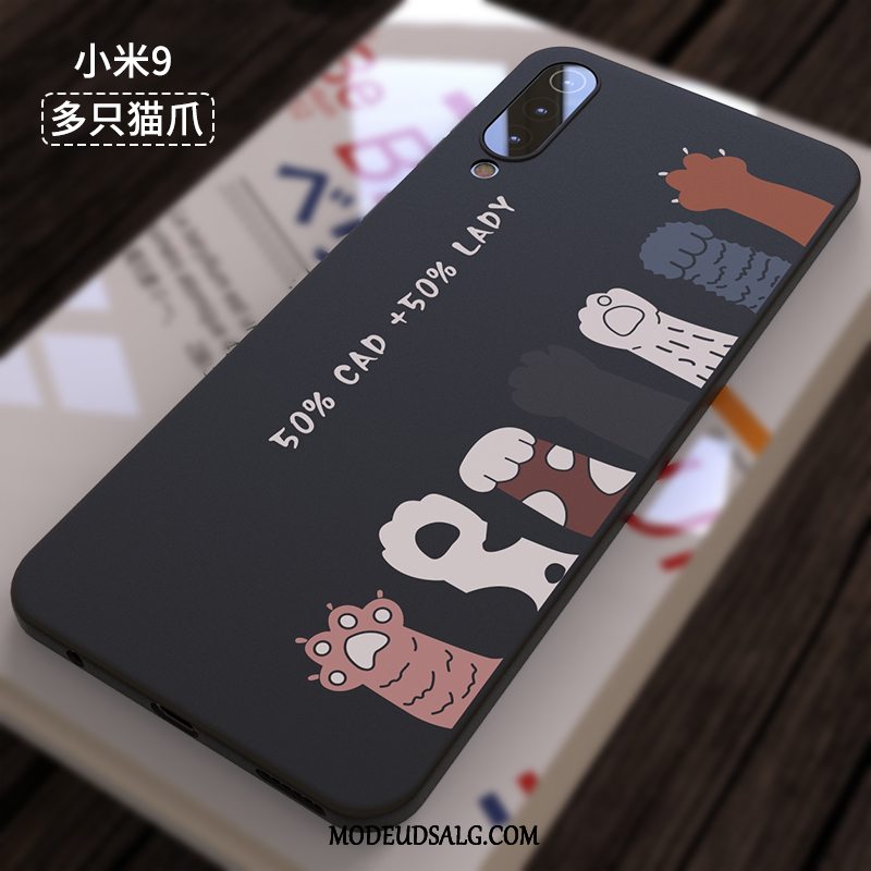 Xiaomi Mi 9 Etui Sort Smuk Kreativ Beskyttelse Nubuck