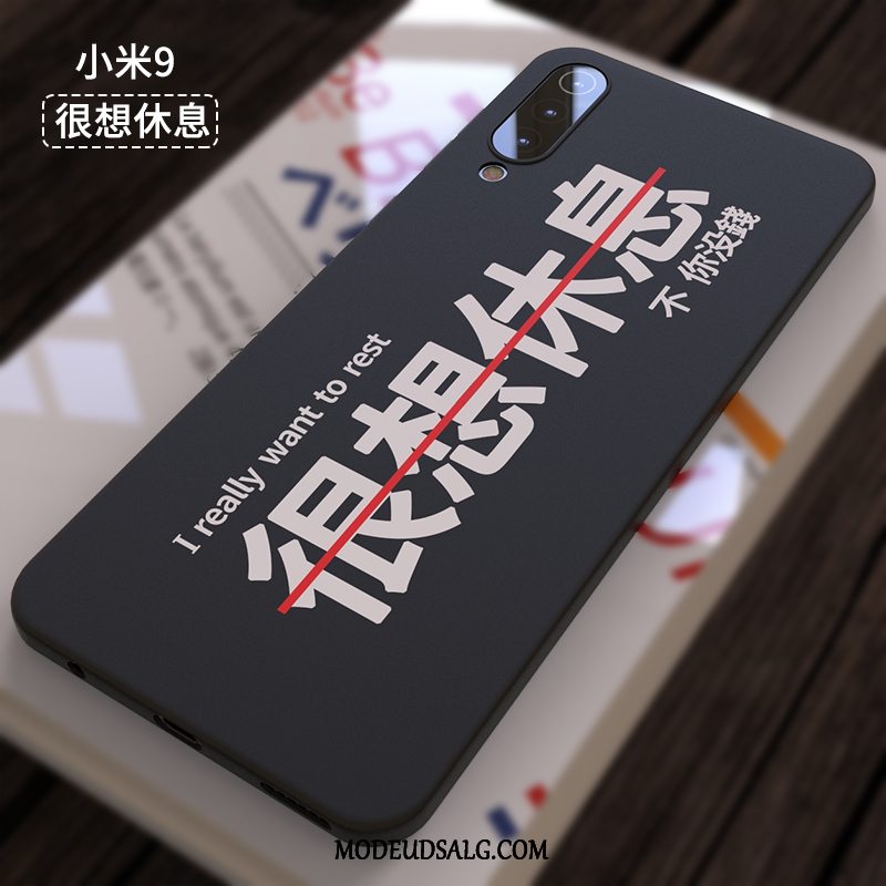 Xiaomi Mi 9 Etui Sort Smuk Kreativ Beskyttelse Nubuck