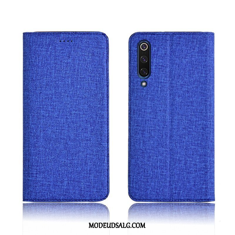 Xiaomi Mi 9 Lite Etui Anti-fald Ny Blå Bomuld Og Linned Alt Inklusive