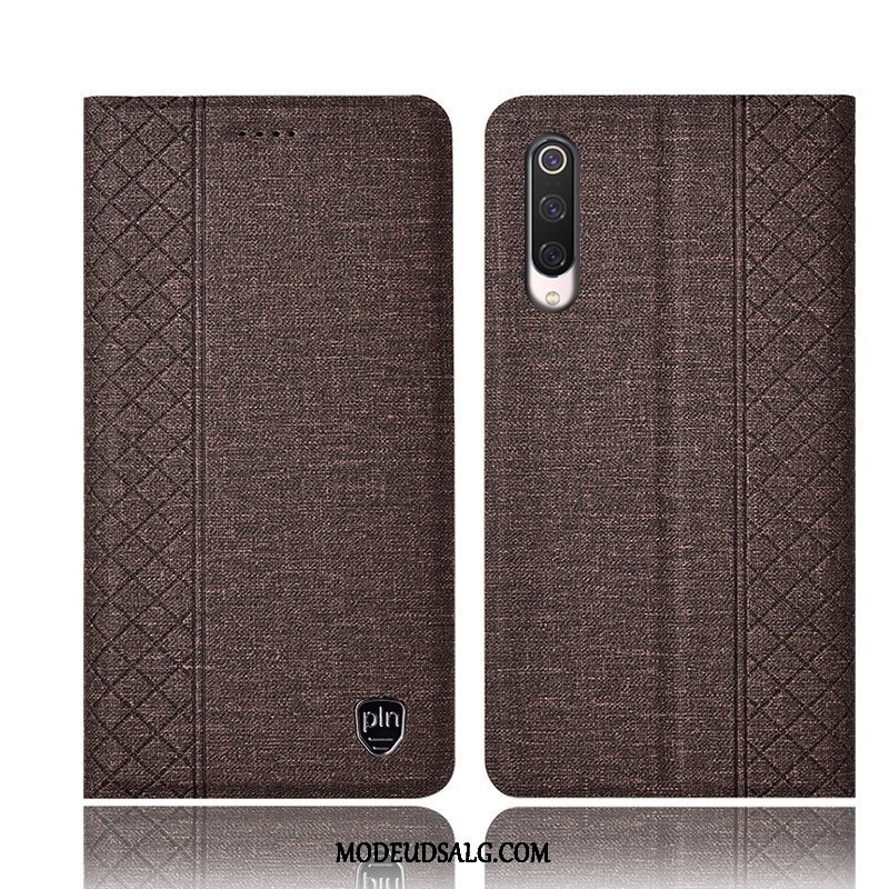 Xiaomi Mi 9 Lite Etui / Cover Bomuld Og Linned Alt Inklusive Folio Lædertaske