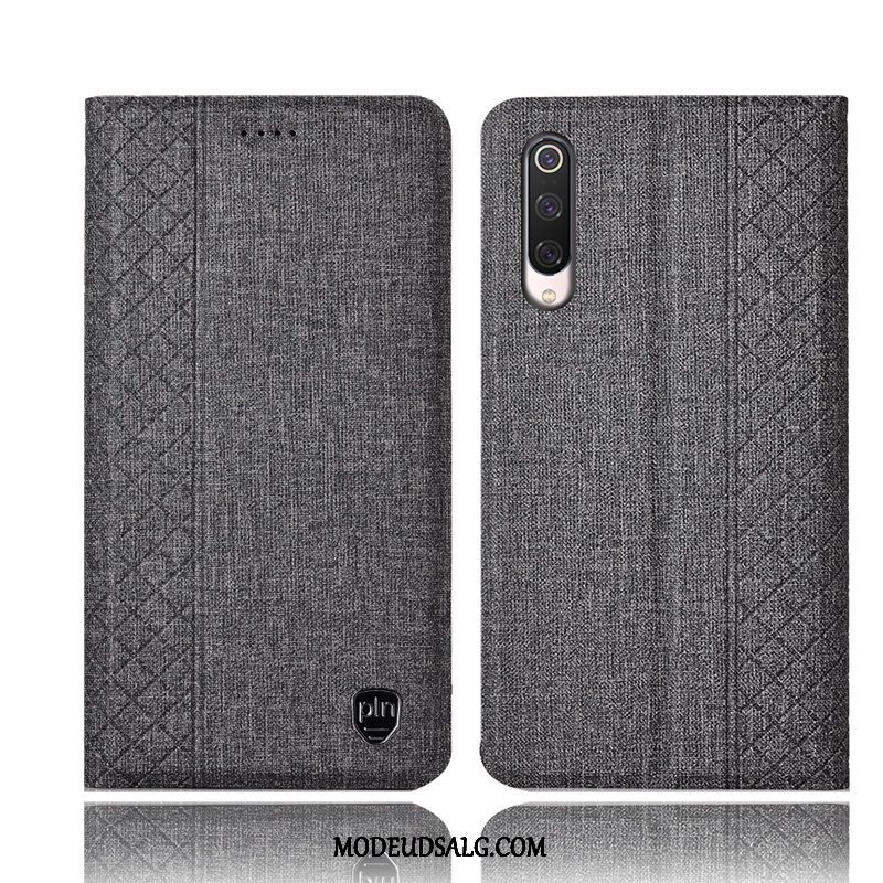 Xiaomi Mi 9 Lite Etui / Cover Bomuld Og Linned Alt Inklusive Folio Lædertaske