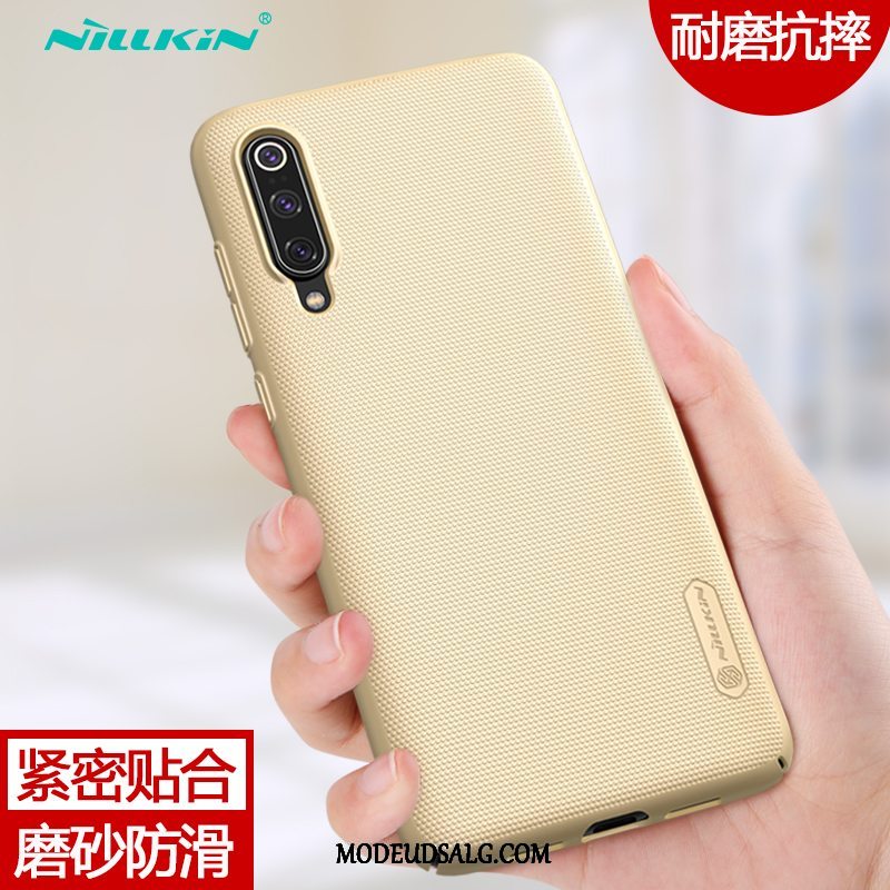 Xiaomi Mi 9 Lite Etui Guld Mønster Skridsikre Cover Gennemsigtig