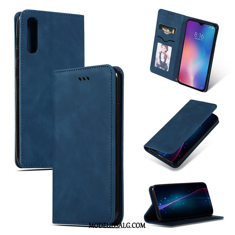 Xiaomi Mi 9 Se Etui Anti-fald Beskyttelse Lille Sektion Mørkegrøn Folio