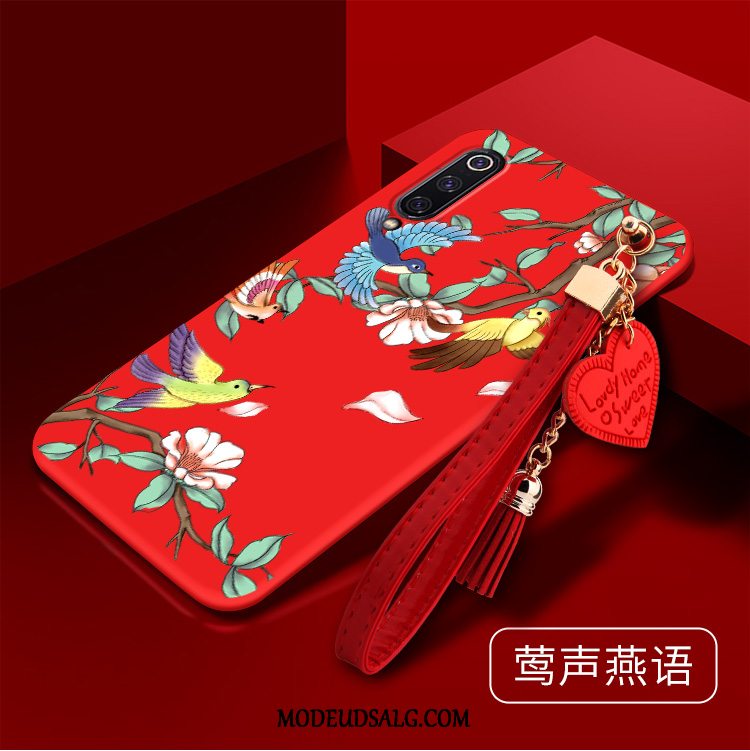 Xiaomi Mi 9 Se Etui / Cover Blød Fugl Stor Rød Kran