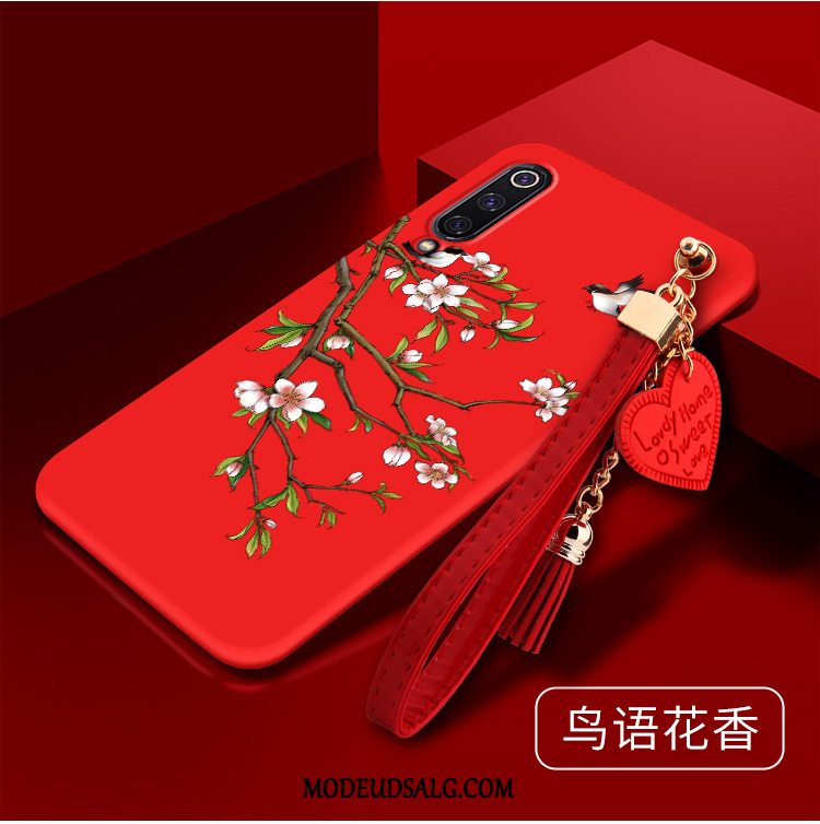 Xiaomi Mi 9 Se Etui / Cover Blød Fugl Stor Rød Kran