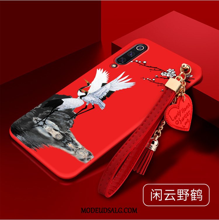 Xiaomi Mi 9 Se Etui / Cover Blød Fugl Stor Rød Kran