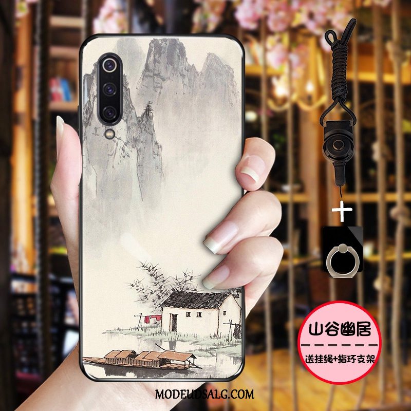 Xiaomi Mi 9 Se Etui Nubuck Vintage Cover Lille Sektion Hvid