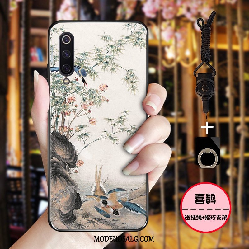 Xiaomi Mi 9 Se Etui Nubuck Vintage Cover Lille Sektion Hvid