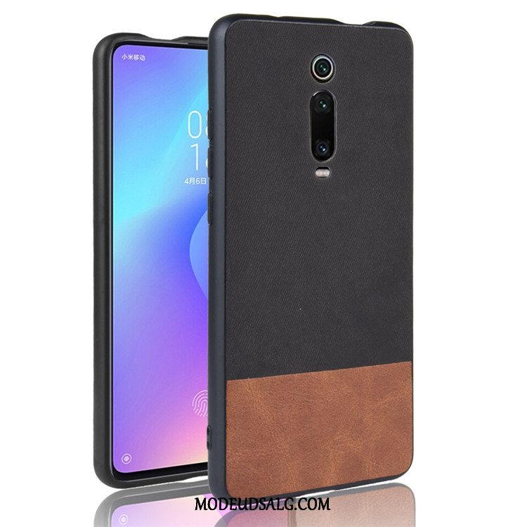 Xiaomi Mi 9t Etui Blå Lille Sektion Denim Cover Læder