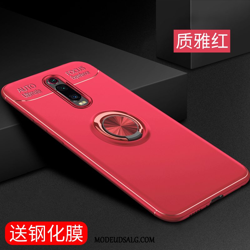 Xiaomi Mi 9t Etui Cover Sort Lille Sektion Anti-fald Ring