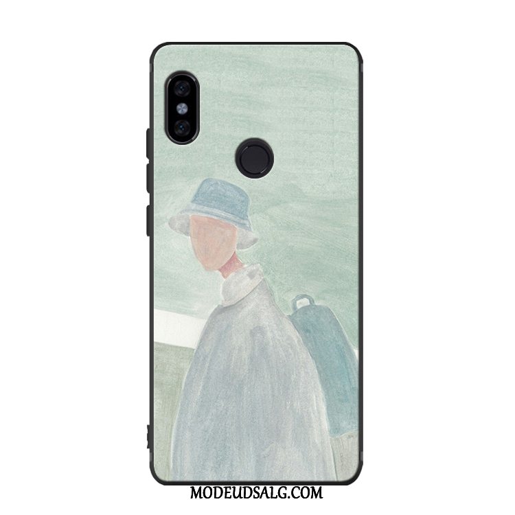 Xiaomi Mi A2 Etui / Cover Anti-fald Lille Sektion Grøn Håndmalet Frisk