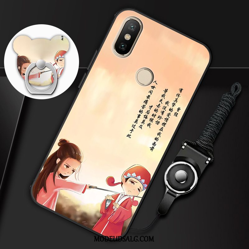 Xiaomi Mi A2 Etui / Cover Lille Sektion Trend Kreativ Support Hvid