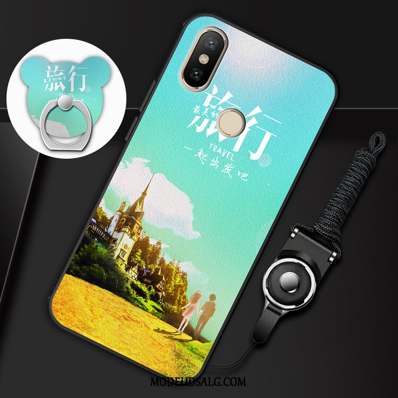 Xiaomi Mi A2 Etui / Cover Lille Sektion Trend Kreativ Support Hvid