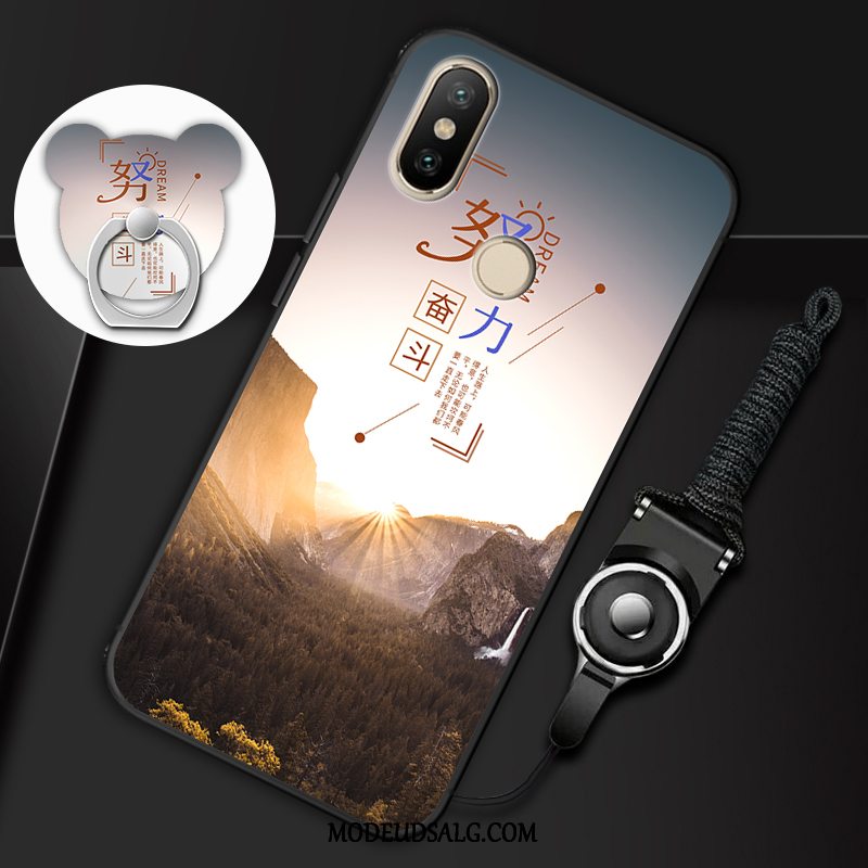 Xiaomi Mi A2 Etui / Cover Lille Sektion Trend Kreativ Support Hvid