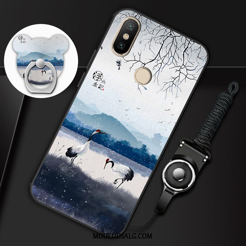 Xiaomi Mi A2 Etui / Cover Lille Sektion Trend Kreativ Support Hvid