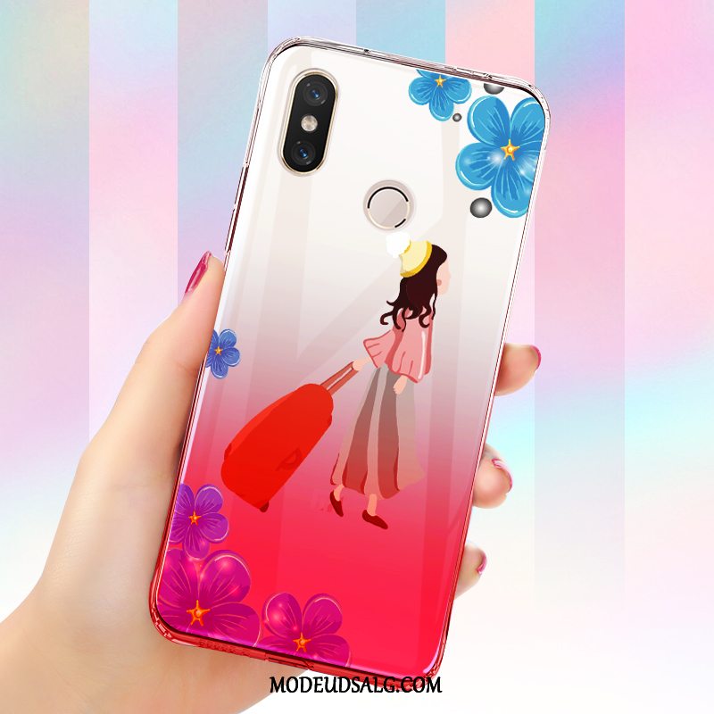 Xiaomi Mi A2 Etui Cover Rød Beskyttelse Anti-fald Gradient Farve