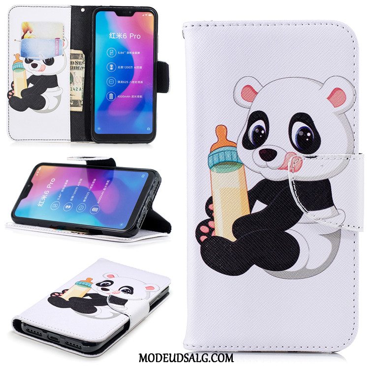 Xiaomi Mi A2 Etui Rød Lille Sektion Sort Cover Clamshell