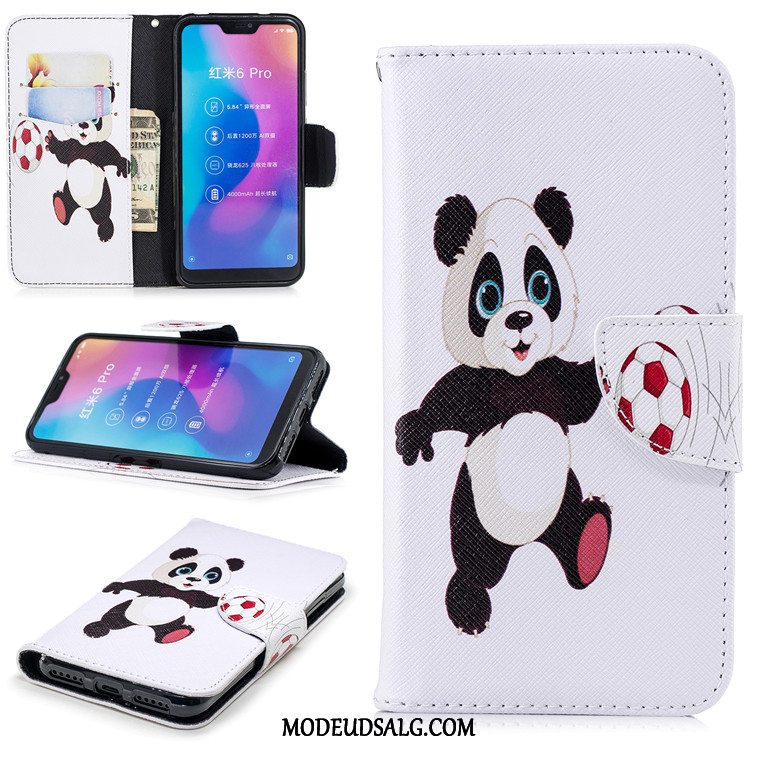 Xiaomi Mi A2 Etui Rød Lille Sektion Sort Cover Clamshell