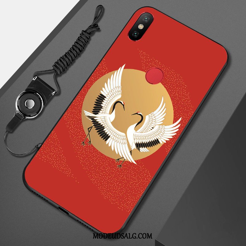 Xiaomi Mi A2 Lite Etui Anti-fald Cartoon Sort Hængende Ornamenter Malet