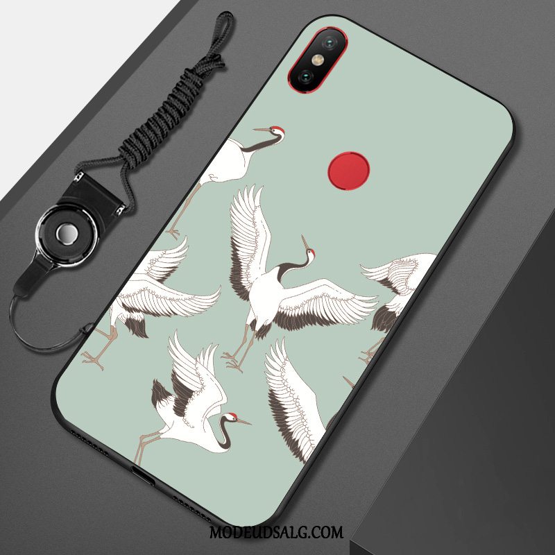 Xiaomi Mi A2 Lite Etui Anti-fald Cartoon Sort Hængende Ornamenter Malet