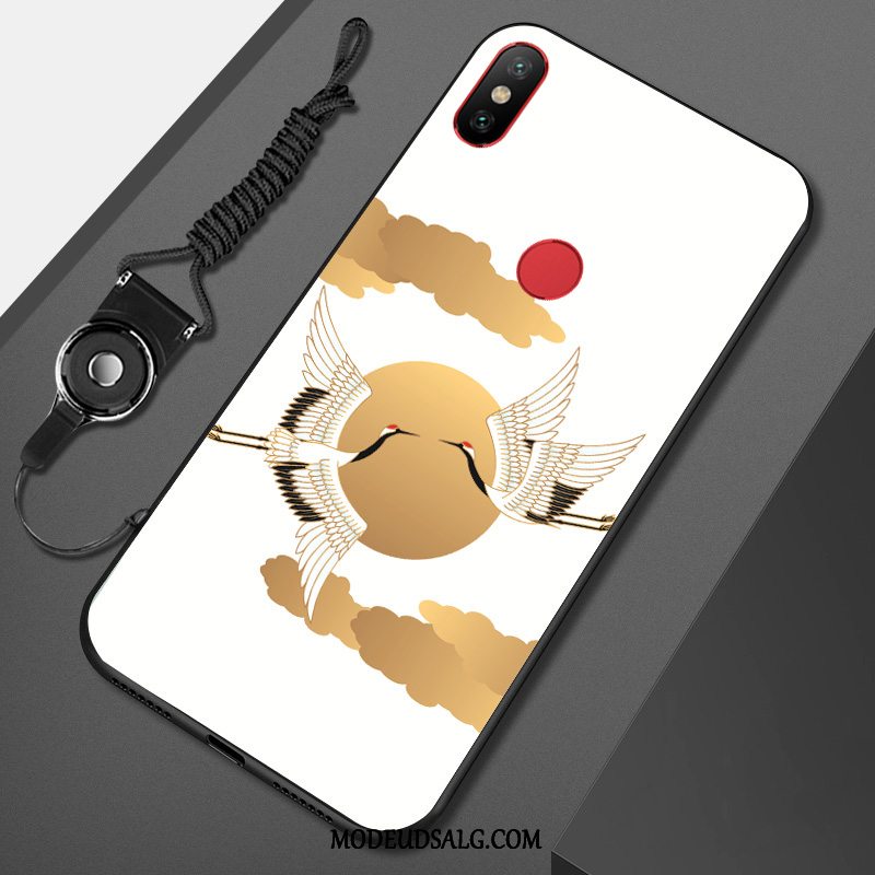 Xiaomi Mi A2 Lite Etui Anti-fald Cartoon Sort Hængende Ornamenter Malet