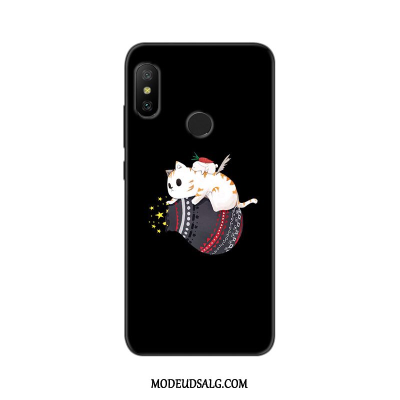 Xiaomi Mi A2 Lite Etui Anti-fald Nubuck Lyserød Cover Malet