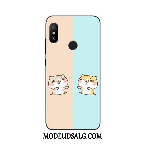 Xiaomi Mi A2 Lite Etui / Cover Malet Anti-fald Nubuck Beskyttelse