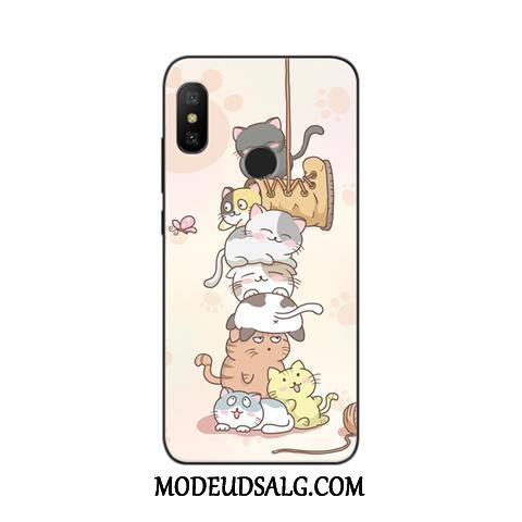 Xiaomi Mi A2 Lite Etui / Cover Malet Anti-fald Nubuck Beskyttelse