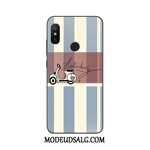 Xiaomi Mi A2 Lite Etui / Cover Malet Anti-fald Nubuck Beskyttelse