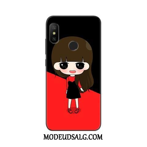 Xiaomi Mi A2 Lite Etui / Cover Malet Anti-fald Nubuck Beskyttelse