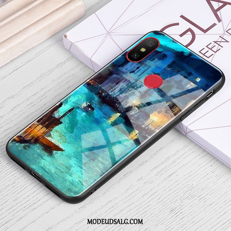 Xiaomi Mi A2 Lite Etui Glas Trend Rød Cover Kreativ